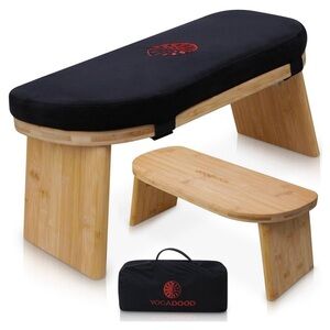 Black and Natural Meditation Bench